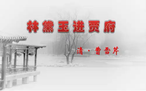 语文人教版必修三第1课《林黛玉进贾府》课件
