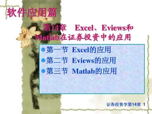 证券投资学-15章简明教程PPT课件