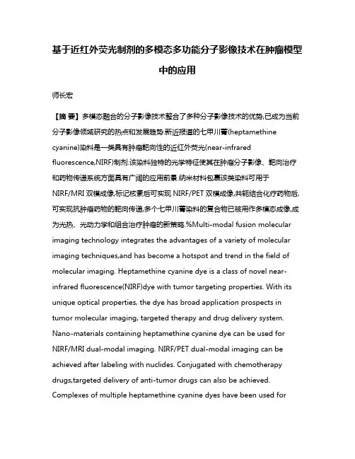基于近红外荧光制剂的多模态多功能分子影像技术在肿瘤模型中的应用