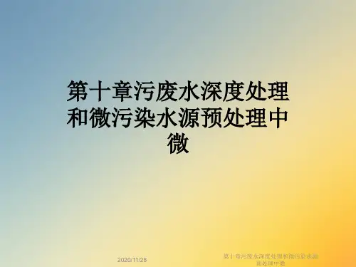 第十章污废水深度处理和微污染水源预处理中微