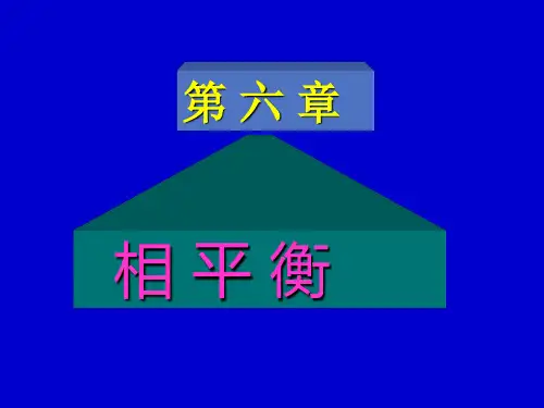 物理化学 第六章 相平衡