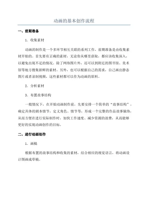 动画的基本创作流程