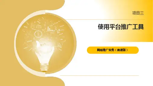 项目三使用平台推广工具
