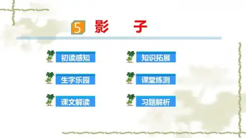 部编一年级语文上册课件课文5影子