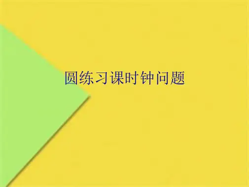 圆练习课时钟问题(共6张PPT)