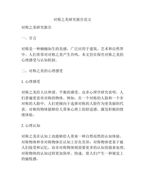对称之美研究报告范文