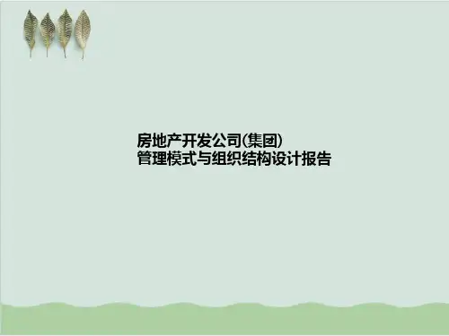 房地产公司管理模式与组织结构设计报告PPT课件( 79页)