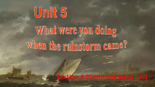 人教版八年级英语下册Unit5 SectionA(Grammar Focus-4c)课件 