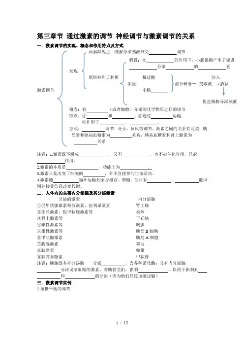 神经调与激素调的关系