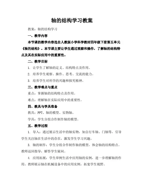 轴的结构学习教案
