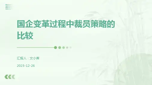 国企变革过程中裁员策略的比较