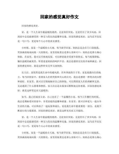 回家的感觉真好作文