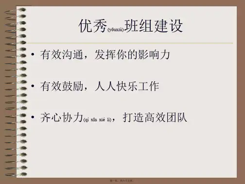 优秀班组建设课件(ppt版)