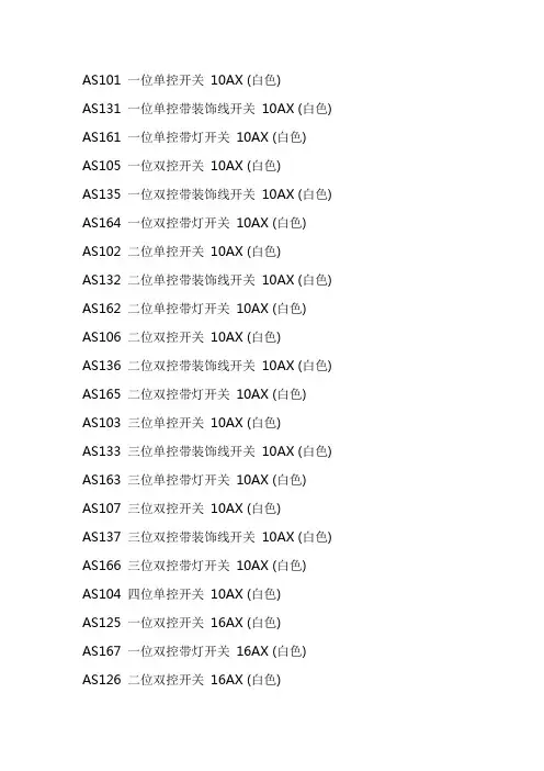 ABB所有型号