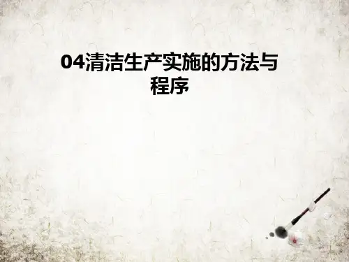 清洁生产实施的方法与程序