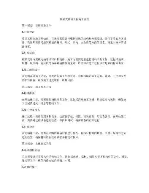 框架式幕墙工程施工流程