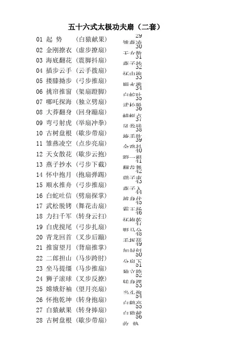 夕阳美太极功夫扇56式