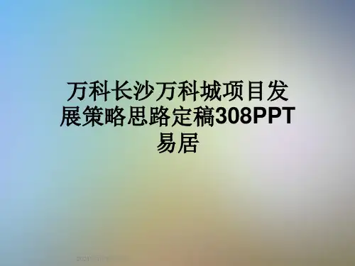 万科长沙万科城项目发展策略思路定稿308PPT易居