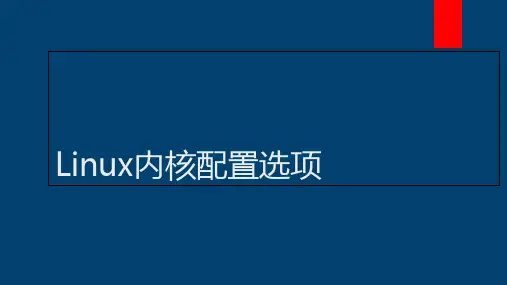 Linux内核配置选项课件