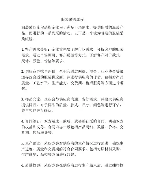 服装采购流程