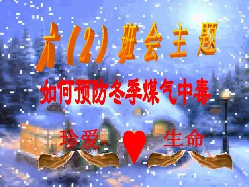 防煤气中毒主题班会PPT课件