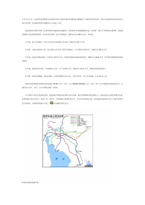昆明地铁资料