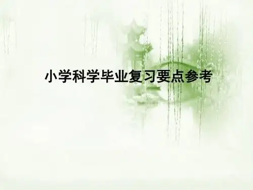 小学科学毕业复习要点参考