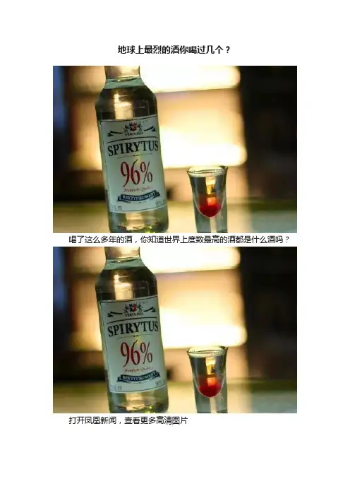 地球上最烈的酒你喝过几个？