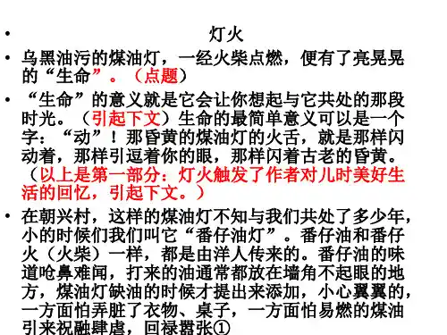 灯火阅读理解分析幻灯片ppt.ppt