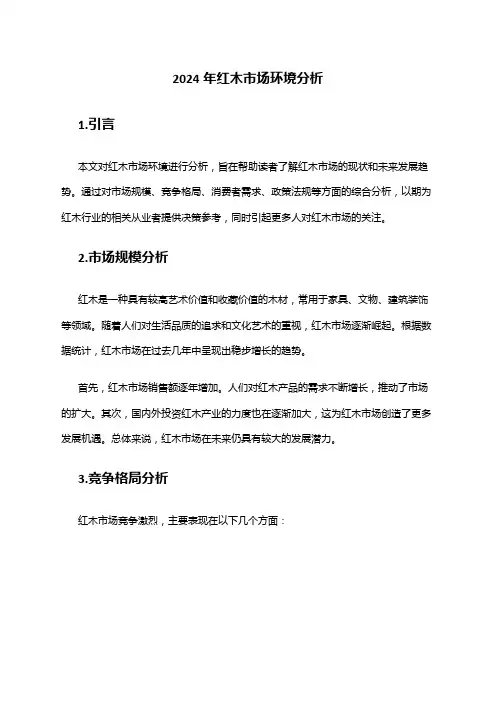 2024年红木市场环境分析