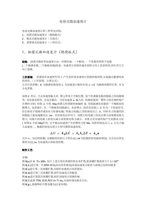 电容式微加速度计