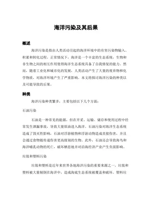 海洋污染及其后果