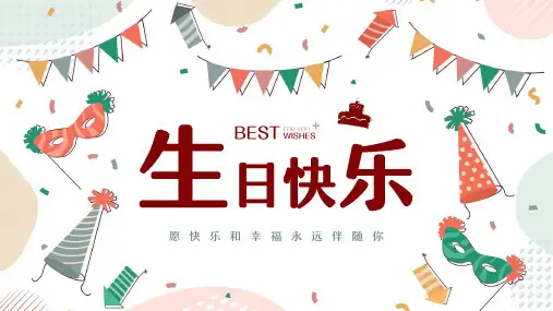 生日会相册生日祝福PPT模板