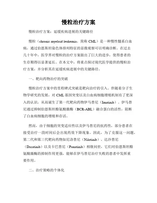 慢粒治疗方案