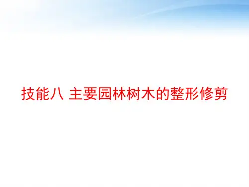 技能八 主要园林树木的整形修剪 ppt课件