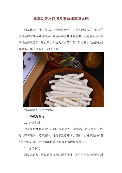 通草功效与作用及禁忌 通草怎么吃