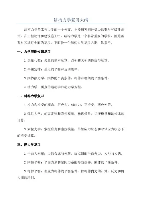 结构力学复习大纲