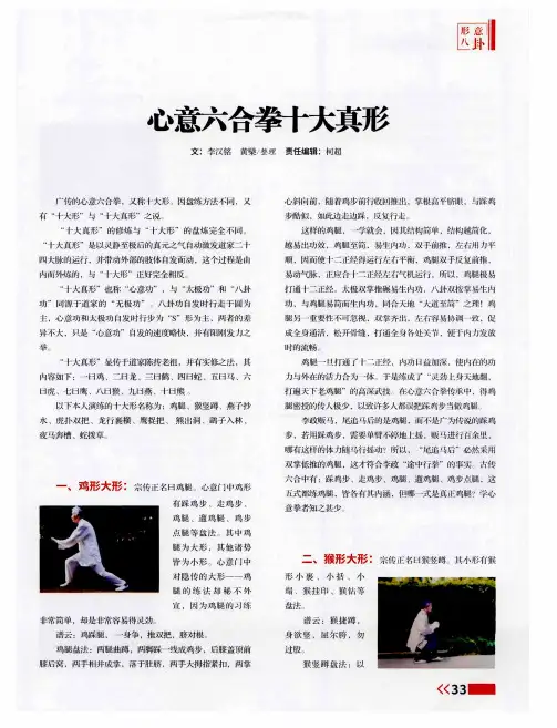 心意六合拳十大真形