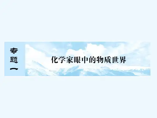 专题一化学家眼中的物质世界课件 苏教版课件
