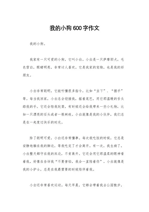 我的小狗600字作文