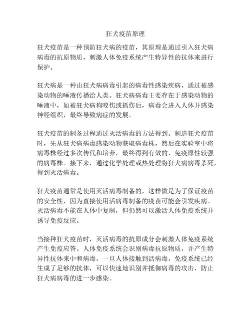 狂犬疫苗原理