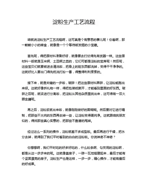 淀粉生产工艺流程