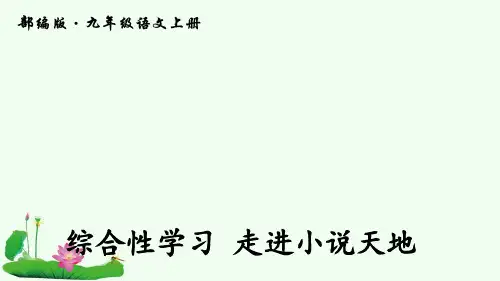 2022年部编语文九上《综合性学习 走进小说天地》课件(公开课)