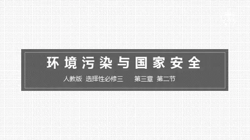 【高中地理课件】环境污染与国家安全课件2022-2023学年高中地理人教版(2019)选择性必修3