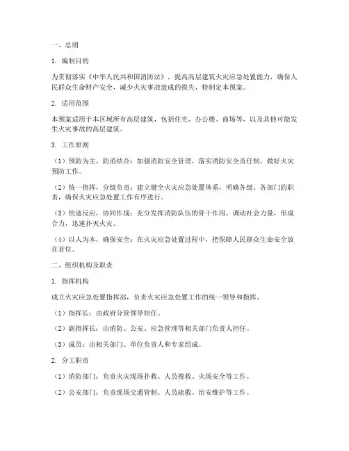 高层消防应急预案范本