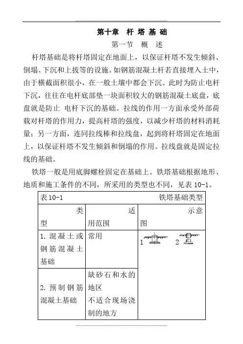 第十章-杆塔基础
