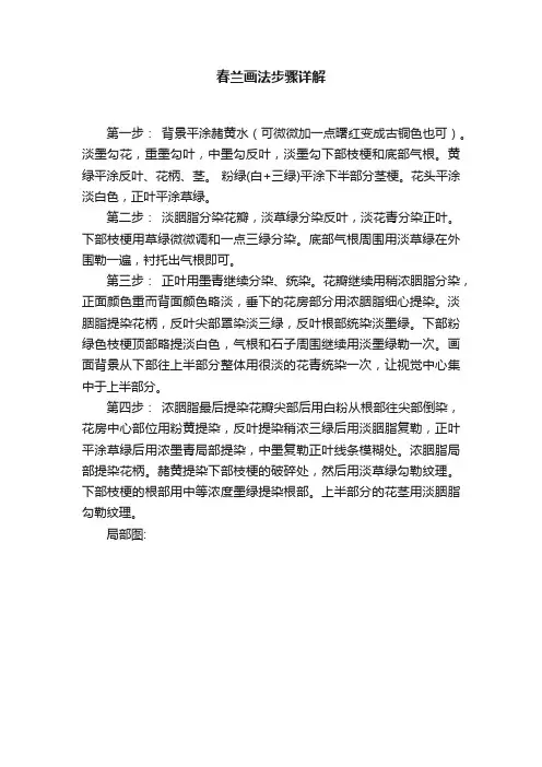 春兰画法步骤详解