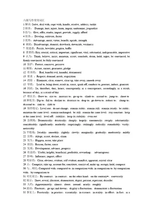 大学英语考试六级词汇