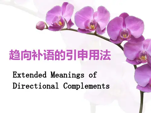 趋向补语的引申用法.