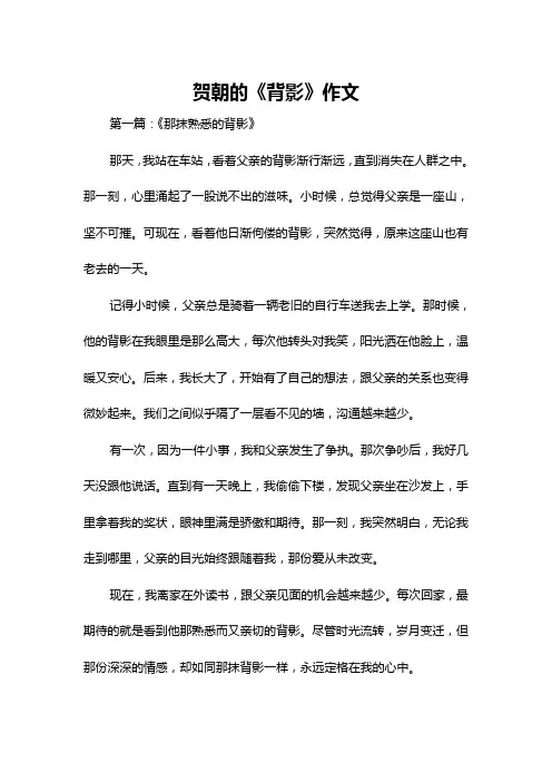 贺朝的《背影》作文